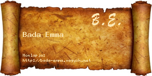 Bada Emma névjegykártya