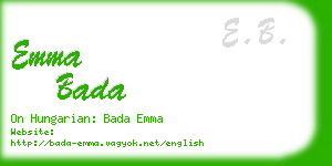 emma bada business card
